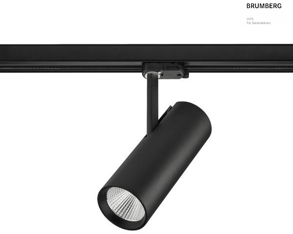 Brumberg LED Schienenstrahler für 1-Phasenschiene, 32W, 3500K, dimmbar DALI, schwarz BRUM-88398185