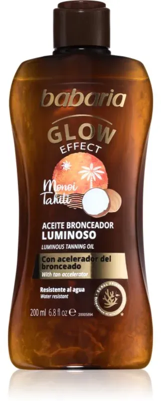 Babaria Glow Effect Monoi Tahiti Öl für strahlenden Glanz für die Breunung 200 ml