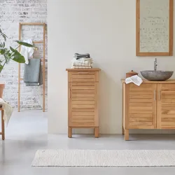 Badschrank aus Teak 45 cm Massivholz kombinierbar