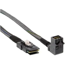 InLine Mini-SAS HD Kabel, SFF-8643 gewinkelt zu SFF-8087, mit Sideband, 0,5m