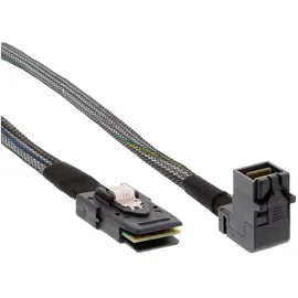 InLine Mini-SAS HD Kabel, SFF-8643 gewinkelt zu SFF-8087, mit Sideband, 0,5m