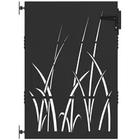 vidaXL Gartentor, Gartentor 85x150 Cm Cortenstahl Grasdesign Schwarz Vidaxl