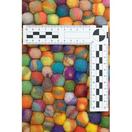 THEKO Kugelwollteppich Felty , mehrfarbig , Wolle , Maße (cm): B: 120 H: 2,2