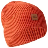 camel active Beanie aus einem Baumwoll-Kaschmir-Mix rot