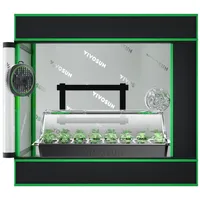 VIVOSUN Gewächshaus Vivosun Klonzelt Komplettset, BxTxH: 60 x 40 x 50 cm, BxLxH: 40 x 60 x 50 cm, 0,6 mm Wandstärke, Anzuchtschale, Heizmatte, Clip Ventilator, Rockwool Würfel