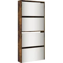 vidaXL Schuhschrank 63 x 17 x 134 cm 4 Fächer braun