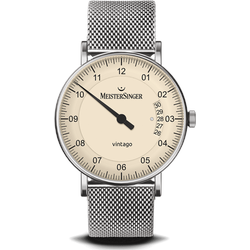 Meistersinger Klassik Vintago VT903 - elfenbein,silber - 38mm