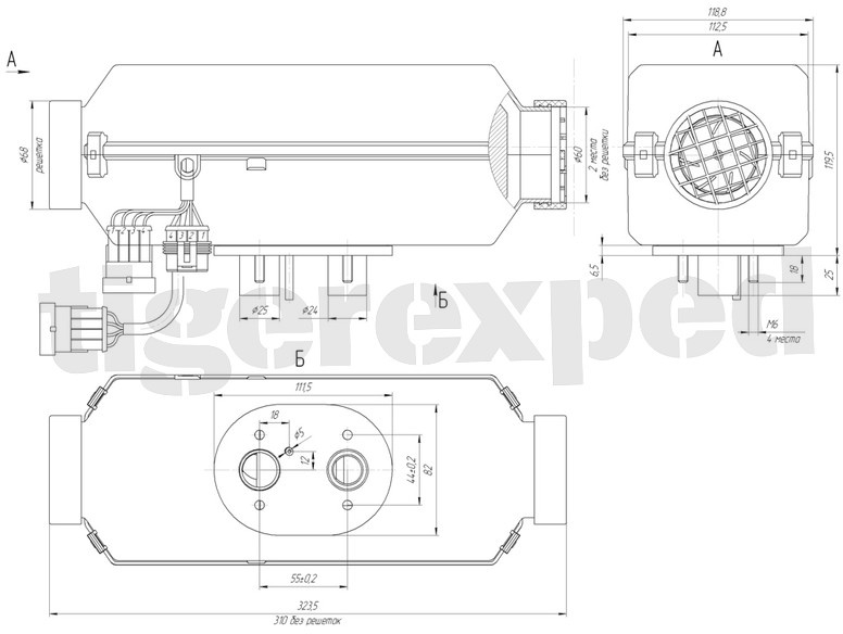 Standheizungs-Kit VW T5/T6 mit Autoterm Air 2D (Planar 2D) PU-27 OLED ...