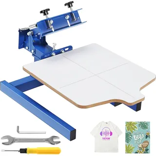 Vevor Siebdruckpresse T-Shirt Siebdruckmaschine 1 Farbe 1 Station, T-Shirtpresse, Hitzepresse Transferpresse Diy Ausrüstung Drucker, Textildruck