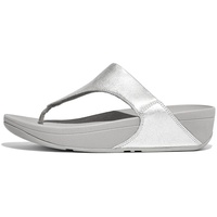FitFlop Damen LULU TOE POST - LEATHER Zehenstütze Sandalen, Silber., 40 EU