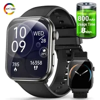 800mAh Blackview Smartwatch Herren Damen, AMOLED-Bildschirm immer an Fitnessuhr