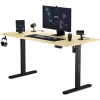 SENSE7 NOJO Schwarz - Hellbraun Elektrischer Gamingtisch Schreibtisch 140x70cm