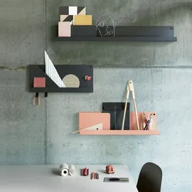 Muuto Folded Wandregal, 63 x 16,5 cm, deep red