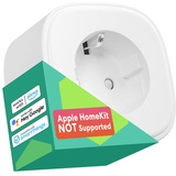 Meross Smart WLAN Steckdose, Intelligente WiFi Plug kompatibel mit Alexa, Google Assistant und SmartThings, 16A 3680W, App Fernsteuerung, Weiß