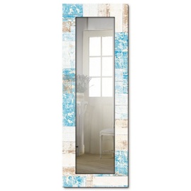 Artland Dekospiegel »Maritimes Holz«, gerahmter Ganzkörperspiegel, Wandspiegel, mit Motivrahmen, Landhaus, blau