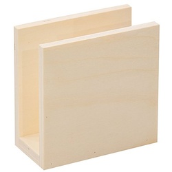 Serviettenhalter aus Holz, 12 x 12 cm