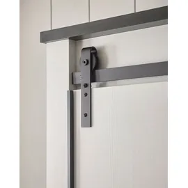 furn.design Kleiderschrank 3-türig 162 x 209 cm Pinie weiß anthrazit