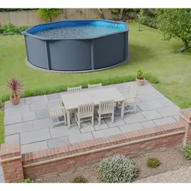 Planet Pool Stahlwandpool Rund Classic 360 x 120 cm anthrazit