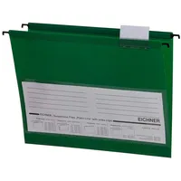Eichner PVC-Hängemappe Platin Lineseitlich offen, grün