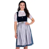 MarJo Dirndl Samt Dirndl 2tlg. - INKA - saphir/blau/silber blau|silberfarben 44