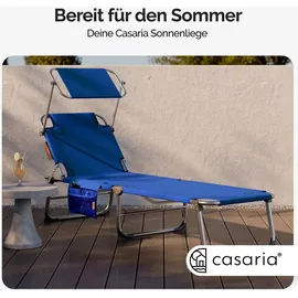 CASARIA Sonnenliege 150 x 60 x 100 cm Blau