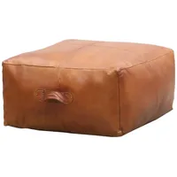 Marrakesch Orient & Mediterran Interior Pouf Vintage Sitzkissen Hocker aus Leder 60 x 30 x 60 cm