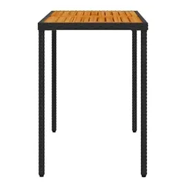 vidaXL Gartentisch mit Akazienholz-Platte 115x54x74 cm Poly Rattan