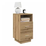 vidaXL Nachttisch mit 2 Schubladen 36 x 36 x 68 cm Braun