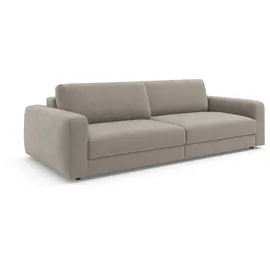TRENDMANUFAKTUR Big-Sofa TRENDMANUFAKTUR "Bourbon Mega, bequem, viel Platz, Breite 264cm", grau (taupe grau), B:264cm H:84cm T:126cm, 100% Polyester, Sofas, Big-Sofa, extra tiefe Sitzfläche, wahlweise mit Sitztiefenverstellung bestellbar