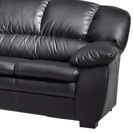 Mivano Couch Kunstleder 3-Sitzer Schwarz