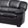 Mivano Couch Kunstleder 3-Sitzer Schwarz