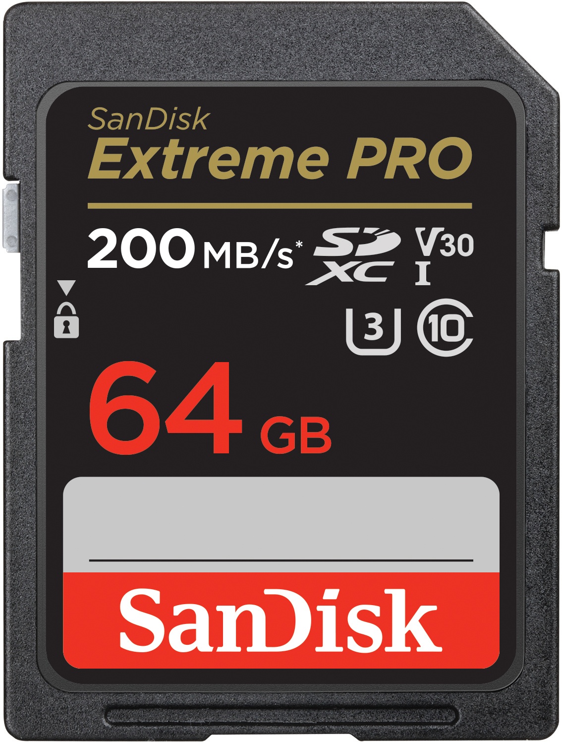 SanDisk Extreme PRO 64GB SDHC Speicherkarte, 200MB/s & 90MB/s Lese/Schreibgeschwindigkeit, UHS-I, Class 10, U3, V3