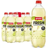 granini Fresh leichte Schorle Apfel-Limette 6x0,75l, Apfel-Limette-Erfrischungsgetränk, mit Kohlensäure, echte Früchte, wenig Kalorien, ohne Süßungsmittel, vegan