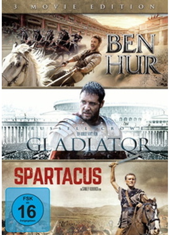 Ben Hur / Gladiator / Spartacus (DVD)