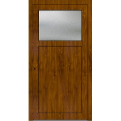 LAGER Kunststoff Nebeneingangstür "ANTONIA-Q" 71 mm kurze Lieferzeit Golden Oak holzähnlich innen öffnend DIN links