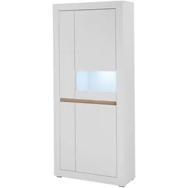 INOSIGN Vitrine »Chester, Hochschrank mit Stauraum, Glasvitrine, Anrichte, Weiß matt B/H/T: ca. 85x198x35 cm breit