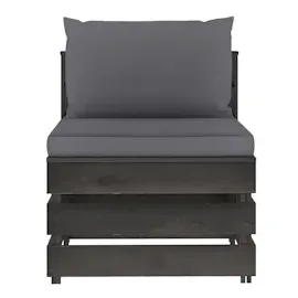 vidaXL Modulares Mittelsofa grau/anthrazit