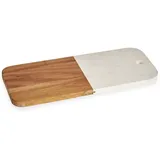 Kinvara Schneidebrett-Set Holz/Marmor 1 38 x 18 cm Weiß
