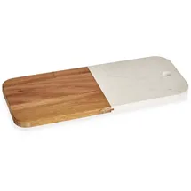 Kinvara Schneidebrett-Set Holz/Marmor 1 38 x 18 cm Weiß