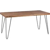 Manahee Design | Esstisch BAGLI Massivholz Sheesham | Dunkelbraun | 160 x 80 x 76 cm - Braun