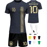 Deutschland Trikot Kinder Herren Damen WM 2026 Fussball Geschenke Jungen Coole Sachen für Jungs Fußball Trainingsanzug Tshirt EM Shirt geschenk junge 10 jahre Fußballtrikot Mädchen Set IIIII20Fo7IIIII - 134