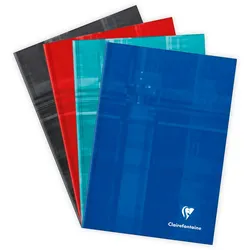 Clairefontaine 5x Kladde/Notizbuch mit Hardcover A5, 96 Blatt kariert 90g - Sortiert 9512C