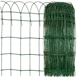 Floordirekt Maschendrahtzaun 2500 x 65 cm Grün/Metall
