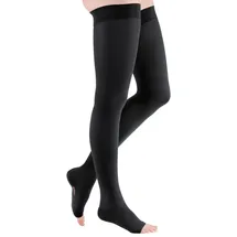 MEDI GMBH & CO. KG mediven comfort CCL2 AG Kompressionsstrümpfe normal (72-83 cm) o. Fußspitze Noppenhaftband I schwarz