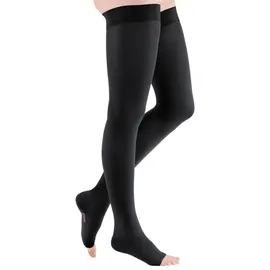 MEDI GMBH & CO. KG mediven comfort CCL2 AG Kompressionsstrümpfe normal (72-83 cm) o. Fußspitze Noppenhaftband I schwarz