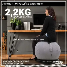MIWEBA Gymnastikball Grau 65 cm