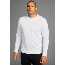Sweatshirt, Langarm, Regular Fit, unifarben, Basic-Stil, Gr. XXXL (64/66), weiss, , 32761223-XXXL