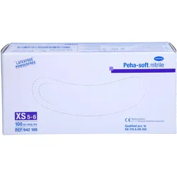 Peha-Soft Nitrile Untersuch.handsch. Xs Unst.pudfr 100 ST