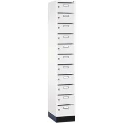 Postverteilerschrank H1950xB320xT500mm 11 Fächer verkehrsweiß/verkehrsweiß C+P