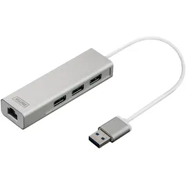 Digitus DA-70250-1 USB 3.0 3-Port Hub & Gigabit LAN-Adapter